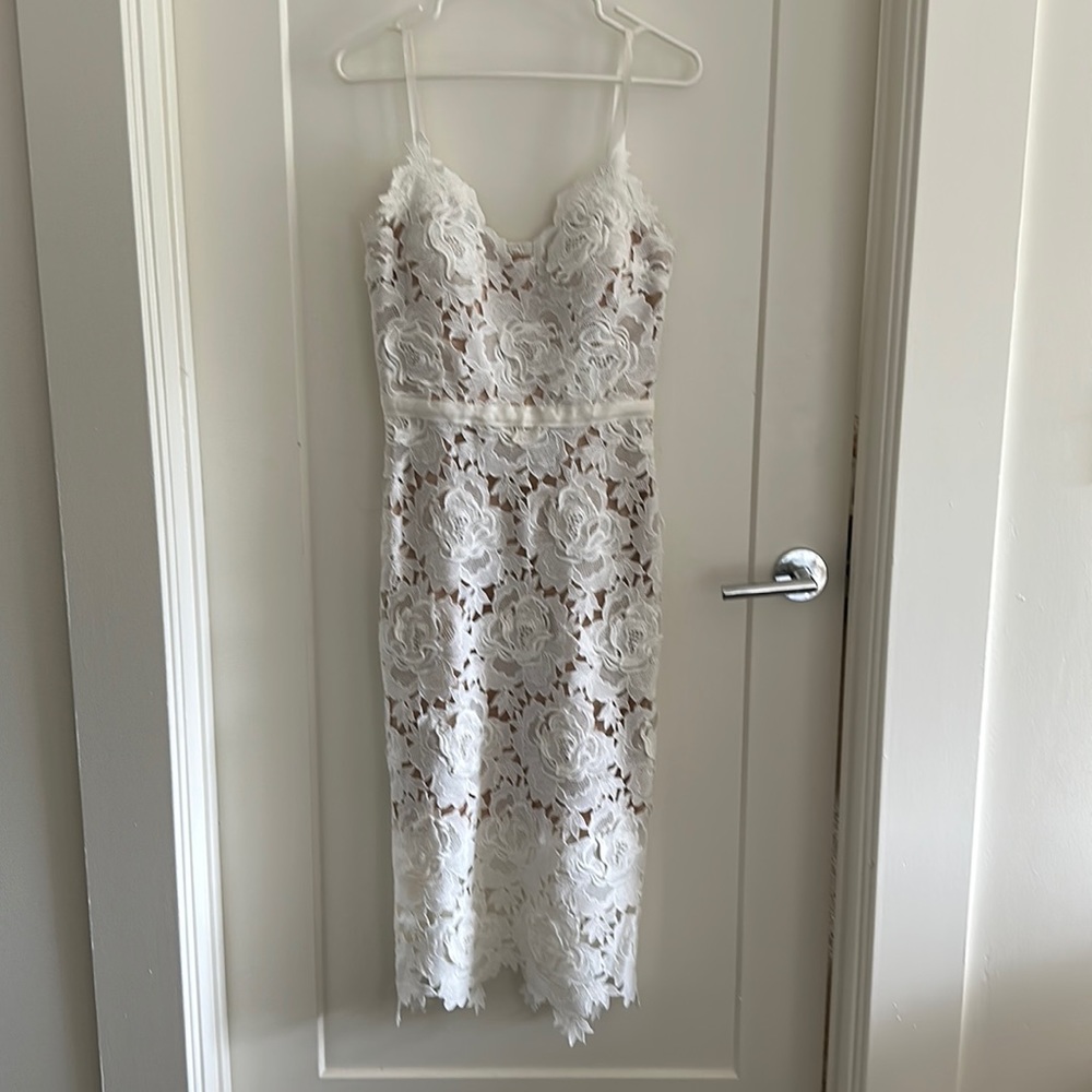 BHLDN - Catherine Deane Bridal - Lace dress in ivory and nude - Size 6
